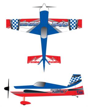 Extreme Flight Edge 540 checker rip Graphic Package